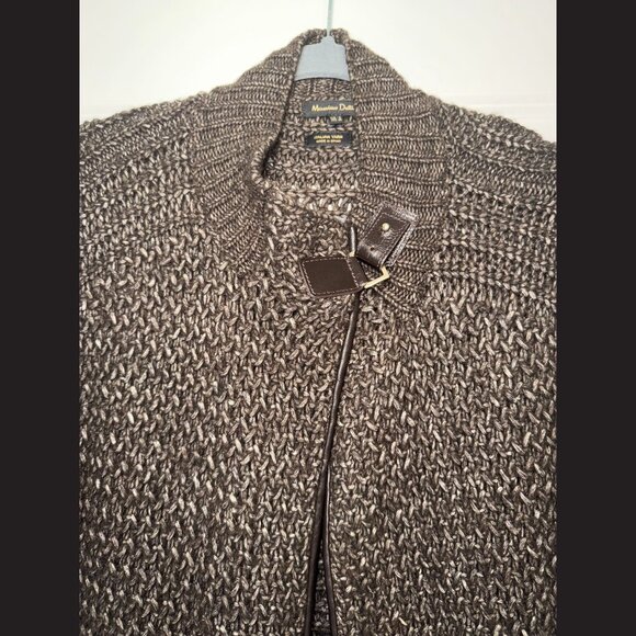 Massimo Dutti Italian Yarn Oversized Knit Cape Cardigan Size S - Picture 2 of 3